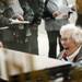 Donna Hewitt plays the piano outside of Sidetrack Bar and Grill in Ypsilanti on Tuesday. Hewitt turns 99 this month and has played the piano since she was in seventh grade. One of her favorite songs is Red Wing. Daniel Brenner I AnnArbor.com